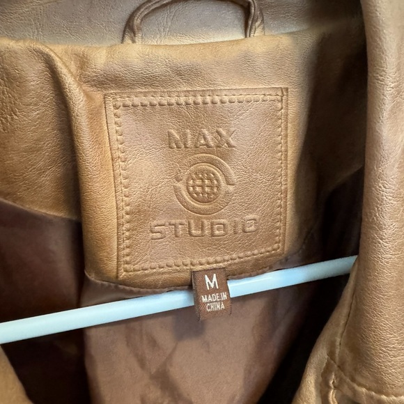 Max Studio Faux Leather Jacket - Size M - Picture 3 of 3